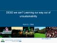 DESD we can? Learning our way out of unsustainability PowerPoint PPT Presentation