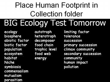 Ecology Quiz Review