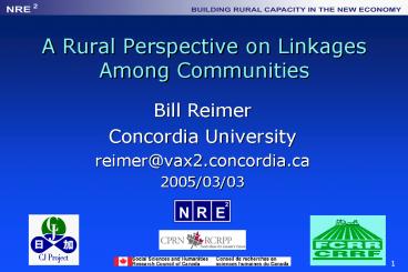 A Rural Perspective on Linkages Among Communities