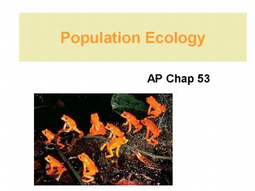 Population Ecology