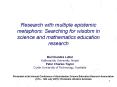Research with multiple epistemic metaphors: Searching for wisdom in science and mathematics education research PowerPoint PPT Presentation