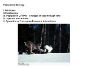 Population Ecology
