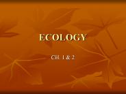 ECOLOGY