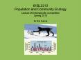 61BL3313 Population and Community Ecology PowerPoint PPT Presentation