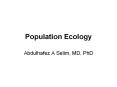Population Ecology PowerPoint PPT Presentation