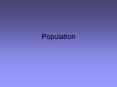 Population PowerPoint PPT Presentation