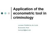 Application of the econometric tool in criminology