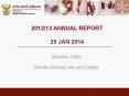 2012/13 ANNUAL REPORT 29 JAN 2014 PowerPoint PPT Presentation
