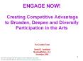 ENGAGE%20NOW!%20%20Creating%20Competitive%20Advantage%20to%20Broaden,%20Deepen%20and%20Diversify%20Participation%20in%20the%20Arts PowerPoint PPT Presentation