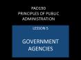 PAD190 PRINCIPLES OF PUBLIC ADMINISTRATION PowerPoint PPT Presentation