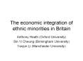 The economic integration of ethnic minorities in Britain PowerPoint PPT Presentation