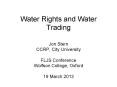 Water Rights and Water Trading PowerPoint PPT Presentation