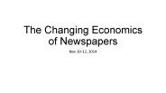 The Changing Economics of Newspapers
