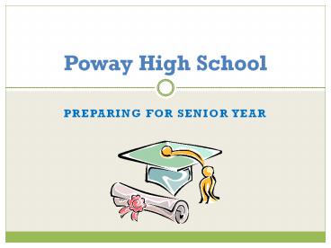 preparing for senior year