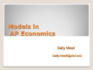 Models in AP Economics