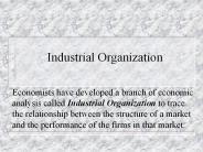 Industrial Organization