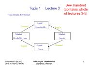 Topic 1:  Lecture 3