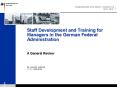 Staff Development and Training for Managers in the German Federal Administration PowerPoint PPT Presentation
