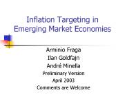 Inflation Targeting in Emerging Market Economies