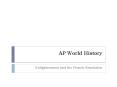 AP World History PowerPoint PPT Presentation
