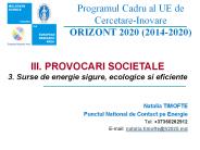 Programul Cadru al UE de Cercetare-Inovare ORIZONT 2020 (2014-2020)