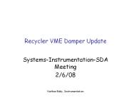 Recycler VME Damper Update