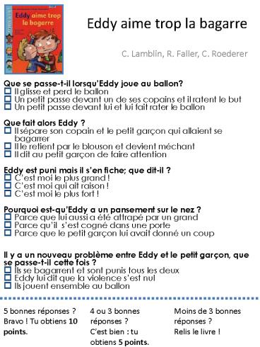 Eddy aime trop la bagarre