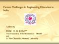 Current Challenges in Engineering Education in India PowerPoint PPT Presentation