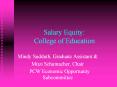 Salary Equity: College of Education PowerPoint PPT Presentation