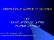 EDUCATION PHYSIQUE ET SPORTIVE