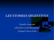 LES STOMIES DIGESTIVES