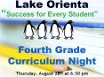 Lake Orienta   Fourth Grade Curriculum Night PowerPoint PPT Presentation