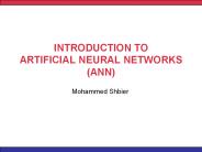 INTRODUCTION TO ARTIFICIAL NEURAL NETWORKS (ANN)
