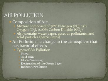 AIR POLLUTION