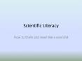 Scientific Literacy PowerPoint PPT Presentation
