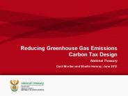Reducing Greenhouse Gas Emissions Carbon Tax Design