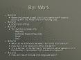 Bell Work PowerPoint PPT Presentation