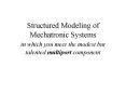 Structured Modeling of Mechatronic Systems in which you meet the modest but talented multiport component PowerPoint PPT Presentation