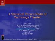 A Statistical Physics Model of Technology Transfer