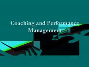 Coaching and Performance Management
