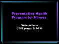 Preventative Health Program for Horses PowerPoint PPT Presentation
