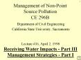 Management of Non-Point Source Pollution CE 296B PowerPoint PPT Presentation