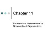 Performance Measurement in Decentralized Organizations