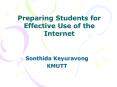Preparing Students for Effective Use of the Internet PowerPoint PPT Presentation