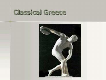 Classical Greece