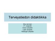 Terveystiedon didaktiikka