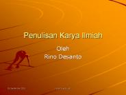 Penulisan Karya Ilmiah