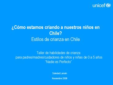 Taller de habilidades de crianza para padres/madres/cuidadores de ni
