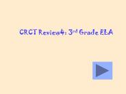 CRCT Review4: 3rd Grade ELA
