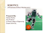 ROBOTICS (VII Semester, B.Tech. Mechatronics)